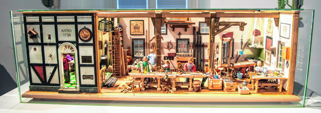 Die Miniaturwerkstatt ist eine der neuen Attraktionen im Orgelmuseum. Alle Orgelpfeifen und Werkzeuge sind funktionstüchtig. (Foto: Flüter)