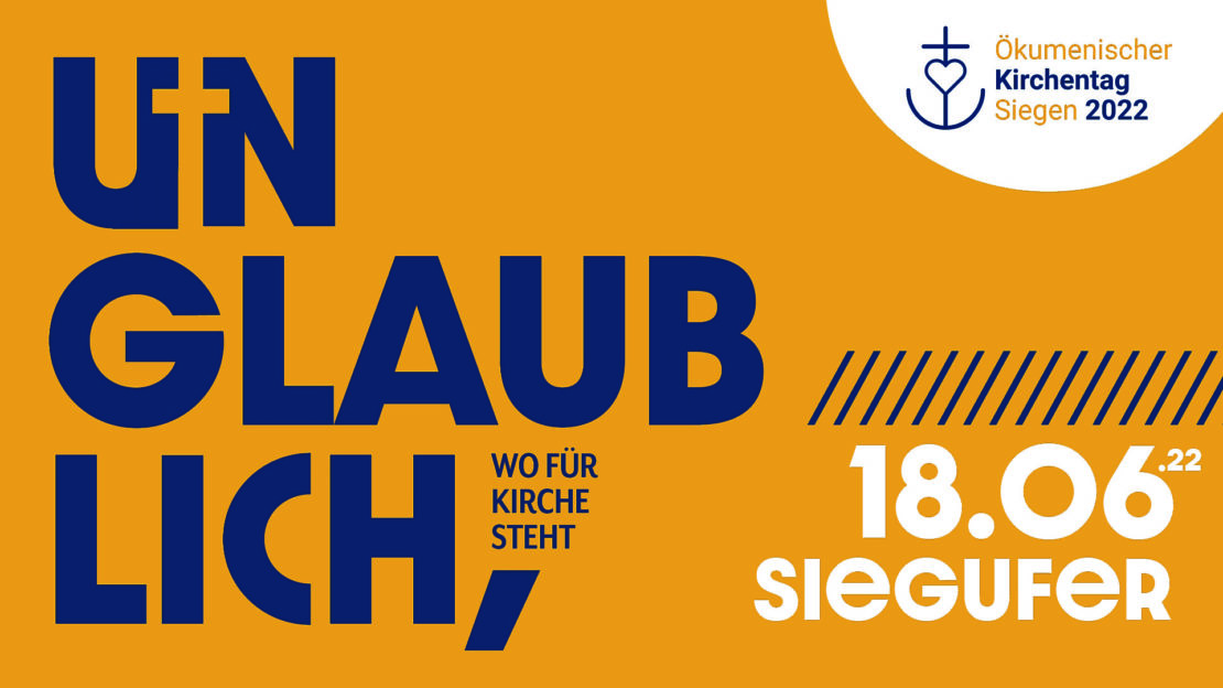 Mit diesem Logo werben das Dekanat und der Evangelische Kirchenkreis Siegen für den gemeinsamen Ökumenischen Kirchentag.
