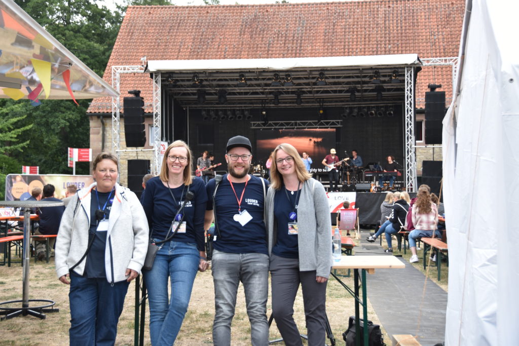 Die Mitglieder Steuerungsgruppe des Erzbistums (v.l.) Ute Balkenohl, Angela Hesse, Marc Henke und Theresa Bartz waren mit dem Ablauf des Festivals zufrieden.